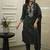 Dark Green Embroidered Cotton Suit Set with Dupatta
