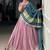 Mauve Georgette Lehenga Choli With Bandhani Dupatta
