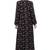 Floral printed a-line jalabiya with threadwork