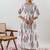White Floral Printed Cotton Suit Set