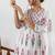 White Floral Printed Cotton Suit Set