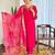Women's Beautiful Viscose Embroidery work Straight Kurta with Pant and Dupatta Set