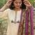 Off White Embroidered Cotton Flex Kurta and Pant Set with Chanderi Dupatta