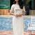 Off White Embroidered Cotton Kurta and Pant Set