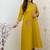 Mustard Yellow Embroidered Cotton Kurta and Pant Set