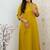 Mustard Yellow Embroidered Cotton Kurta and Pant Set