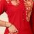 Red Embroidered Cotton Kurta and Pant Set
