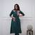 Green Embroidered Cotton Kurta and Pant Set