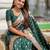 Green soft silk blend saree with zari weaving meenakari design