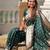 Green soft silk blend saree with zari weaving meenakari design