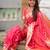 Pink soft silk blend saree with zari weaving meenakari design