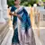 Teal blue soft silk blend saree with zari weaving meenakari design