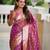 Onion pink soft silk blend saree with zari weaving meenakari design