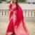 Rani pink soft silk blend saree with zari weaving meenakari design