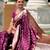 Wine soft silk blend saree with zari weaving meenakari design