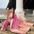 Onion pink soft silk blend saree with zari weaving meenakari design