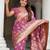 Onion pink soft silk blend saree with zari weaving meenakari design