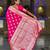 Pink soft silk blend saree with zari weaving meenakari design