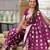 Wine soft silk blend saree with zari weaving meenakari design