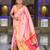 Bebby pink silk blend saree with paithani rich weaved pallu and blouse