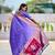 Lavender silk blend saree with paithani rich weaved pallu and blouse