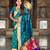 Rama silk blend saree with paithani rich weaved pallu and blouse