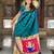 Rama silk blend saree with paithani rich weaved pallu and blouse