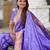 Lavender silk blend saree with paithani rich weaved pallu and blouse