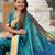 Rama silk blend saree with paithani rich weaved pallu and blouse