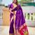 Magenta silk blend saree with paithani rich weaved pallu and blouse