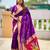 Magenta silk blend saree with paithani rich weaved pallu and blouse