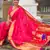 Rani pink silk blend saree with paithani rich weaved pallu and blouse