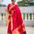 Rani pink silk blend saree with paithani rich weaved pallu and blouse