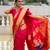 Rani pink silk blend saree with paithani rich weaved pallu and blouse