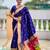 Violet silk blend saree with paithani rich weaved pallu and blouse