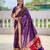Wine silk blend saree with paithani rich weaved pallu and blouse