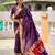 Wine silk blend saree with paithani rich weaved pallu and blouse