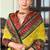 Yellow lucknowi viscose georgette saree with foil print