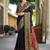 Black lucknowi viscose georgette saree with foil print