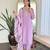 Lavender sequence embroidery viscos chanderi silk kurta set with nazmin printed dupatta