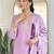 Lavender sequence embroidery viscos chanderi silk kurta set with nazmin printed dupatta