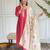 Gajari sequence embroidery kurta set with floral jacquard dupatta for women