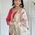 Gajari sequence embroidery kurta set with floral jacquard dupatta for women