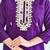 Wine sequnec embroidery viscos chanderi kurta set with printed organza dupatta for women