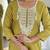 Yellow sequence embroidery viscos kurta set with printed chanderi dupatta for women