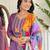 Lavender sequence embroidery viscos silk kurta set with printed crepe dupatta for women