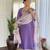 Lavender sequence embroidery viscos rayon kurta set with floral jacquard for women
