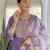 Lavender sequence embroidery viscos rayon kurta set with floral jacquard for women