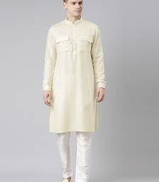 Cream pathani kurtas