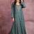 A line dress with colourful thread work Embroidered